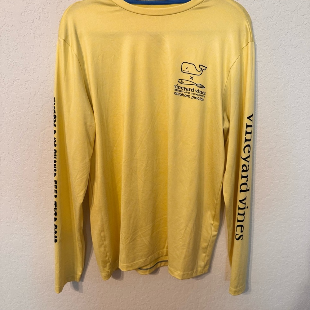 Vineyard Vines Men's Long Sleeve Shirt in Bright Yellow